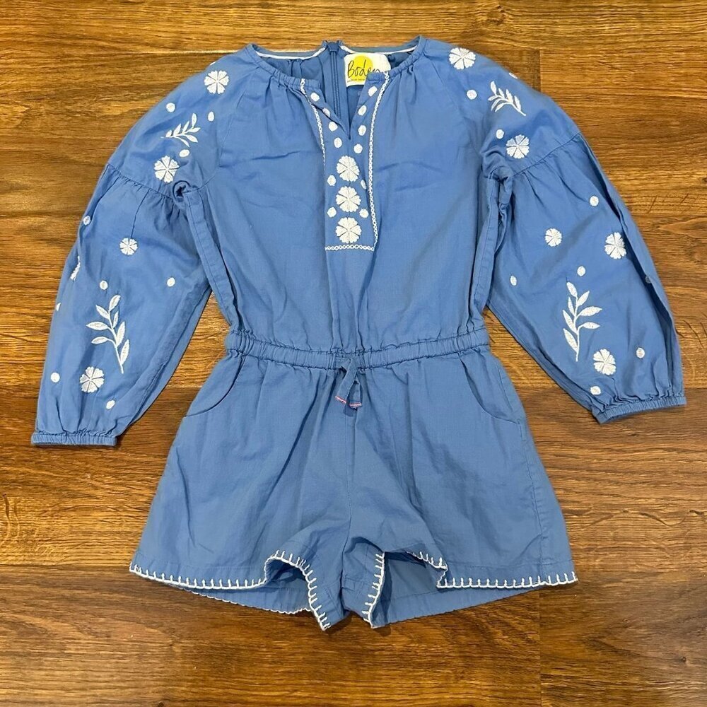 Boden embroidered cotton romper